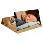 Skládací stojánek na telefon s lupou Opti-Screen - hnědý