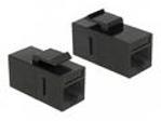 Delock Keystone Module RJ45 jack > RJ45 jack Cat.6 UTP - Modul - CAT 6 - UTP - RJ-45 - cerná (balení 25)