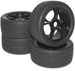 Reely 1:8 Buggy kompletní kola Street 5paprskový černá 4 ks