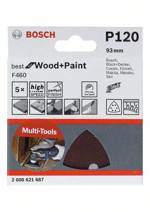 Bosch Accessories Bosch Power Tools 2608621688 brusný papír pro delta brusky Zrnitost 180 (d x š) 93 mm x 93 mm 5 ks