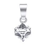 Stříbrný přívěsek kostka se Swarovski® Crystals 6 mm Crystal CAL