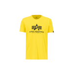 Tričko Alpha Industries Basic Big Logo - žluté, M