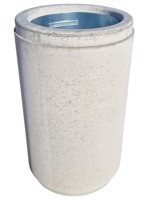 Betonový odpadkový koš kulatý hladký