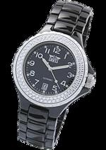 Dámské hodinky Ceramic White – barevná kombinace černé keramické / černý ciferník / černý řemínek