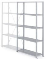 Skladovací regály, Ocel barva Ocel Skladovací regálový systém 2000mm, délka: 1000mm x 500mm Manorga