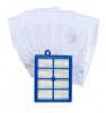 K&M EP-BAG MIC Sáčky + filtr HEPA omývatelný pro Electrolux / Philips 5+1ks