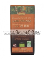 Hořká čokoláda s pomerančem BIO 63% kakaa 100g Salute Livi