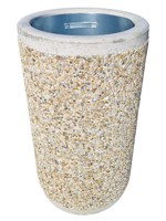 Betonový odpadkový koš kulatý vymývaný