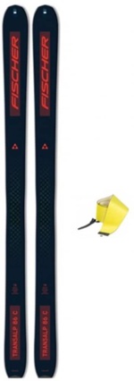 Skialpinistický set lyže Fischer TRANSALP 86 CARBON + PÁSY + vázání MARKER ALPINIST 10 s brzdou + Skialp.hole TOUR CARBON