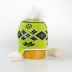 Dámská pletená laponka podšitá fleece - zelená