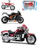 BBURAGO Motorka 12cm kovový model 1:18 různé druhy v krabici