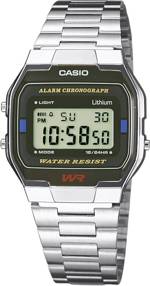 Casio chronografické náramkové hodinky A163WA-1QES (d x š x v) 36.8 x 33 x 9.1 mm stříbrná Materiál pouzdra=nerezová ocel materiál řemínku=nerezová ocel
