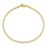 Zlatý náramek SQUARE CURB PANCR 2,7 mm - Y